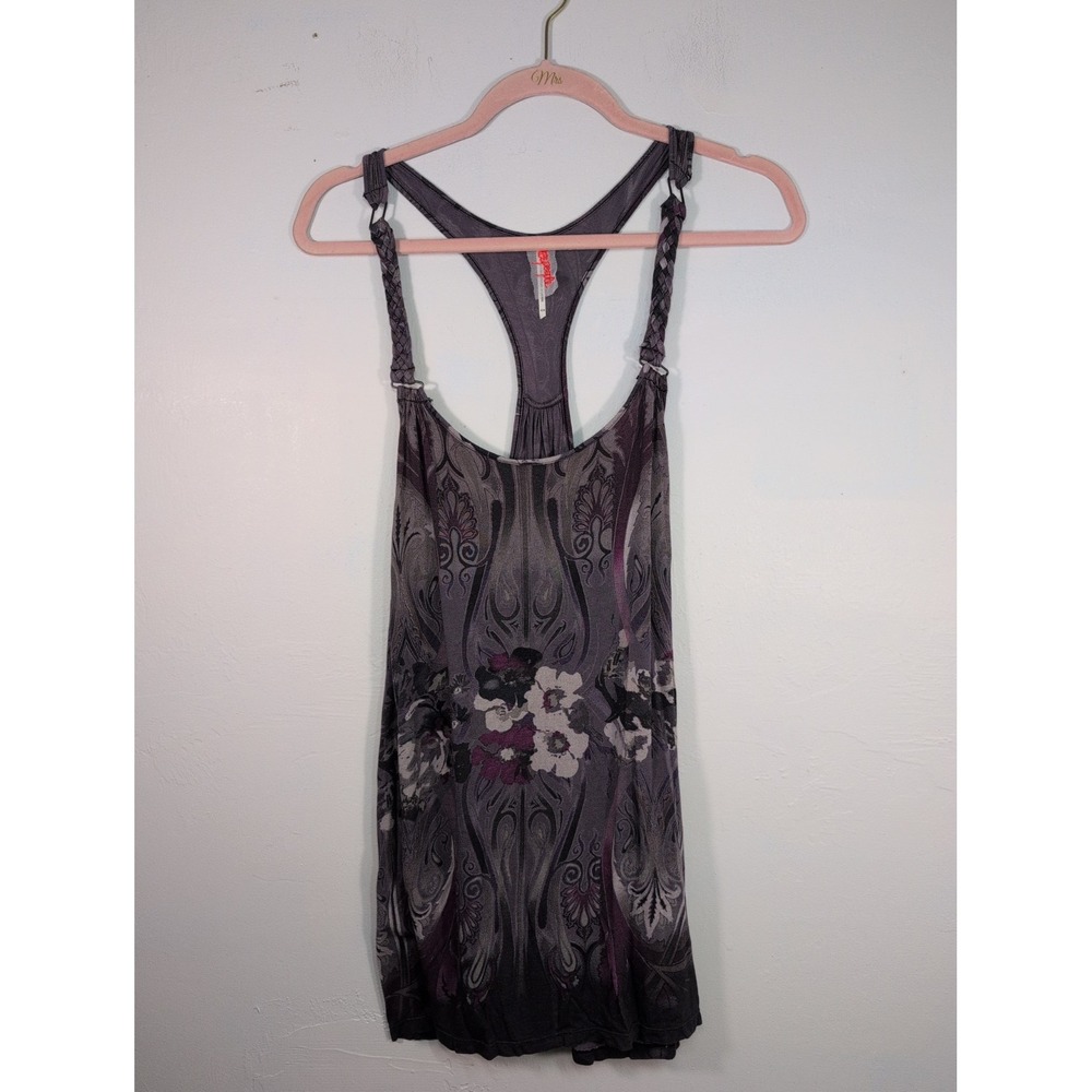 Free People Purple Floral Tank Top Medium